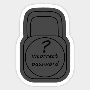 Lock incorrect password Sticker